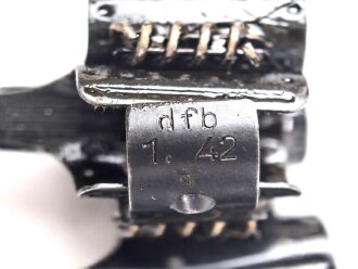 50 Schuss  Gurt MG34/42 der Wehrmacht. Hersteller dfb, datiert 1/42