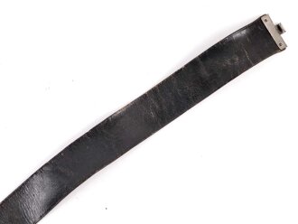 Koppelriemen für Parteiverbände. Schwarzes Leder, RZM Stempel, Gesamtlänge 103cm