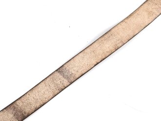 Koppelriemen für Parteiverbände. Schwarzes Leder, RZM Stempel, Gesamtlänge 103cm