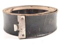 Koppelriemen für Parteiverbände. Schwarzes Leder, RZM Stempel, Gesamtlänge 103cm