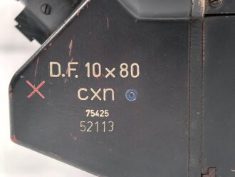 Flakfernrohr 10 x 80 Wehrmacht. Klare Durchsicht, Absehen deutlich. Originallack, beweglich Hersteller cxn.