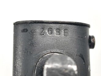 Seitengewehr M84/98 für K98 der Wehrmacht, getragenes Stück, die Scheide überlackiert ?