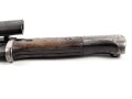 Seitengewehr M84/98 für K98 der Wehrmacht, getragenes Stück, die Scheide überlackiert ?