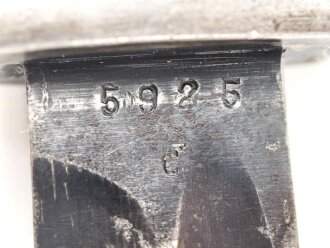 Seitengewehr M84/98 für K98 der Wehrmacht, getragenes Stück