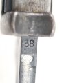 Seitengewehr M84/98 für K98 der Wehrmacht, getragenes Stück