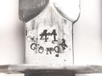Frankreich 2.Weltkrieg Kampfmesser, Hersteller " GONON 41" Unter deutscher Besatzung Hergestellt und so an Deutsche Soldaten unter anderem in Norwegen ausgegeben. Guter Gesamtzustand