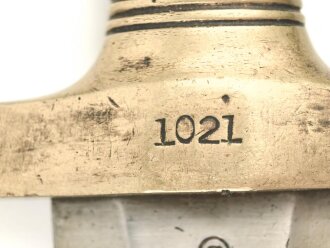 Frankreich Faschinenmesser Modell 1831, Herstellerstempel Talabot Paris 1832.  Ungereinigtes Stück, die Scheide minimal geschrumpft