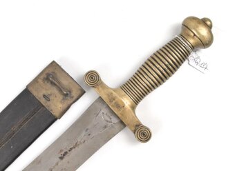 Frankreich Faschinenmesser Modell 1831, Herstellerstempel Talabot Paris 1832.  Ungereinigtes Stück, die Scheide minimal geschrumpft