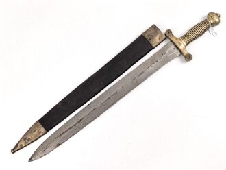 Frankreich Faschinenmesser Modell 1831, Herstellerstempel Talabot Paris 1832.  Ungereinigtes Stück, die Scheide minimal geschrumpft