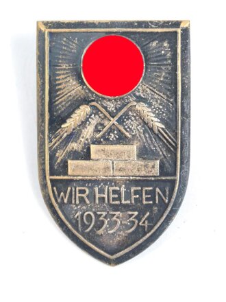 Buntmetallabzeichen " Wir helfen 1933-34"