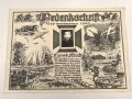 Deutschland nach 1945, Erinnerungsblatt für einen am 5.10.44 im Raum Riga Gefallenen Gefreiten. Maße 31 x 44cm