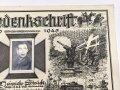 Deutschland nach 1945, Erinnerungsblatt für einen am 5.10.44 im Raum Riga Gefallenen Gefreiten. Maße 31 x 44cm