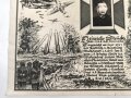 Deutschland nach 1945, Erinnerungsblatt für einen am 5.10.44 im Raum Riga Gefallenen Gefreiten. Maße 31 x 44cm