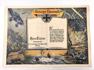 Deutschland nach 1945, Kriegs Chronik für einen Obergefreiten. Maße 31 x 44cm