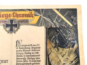 Deutschland nach 1945, Kriegs Chronik für einen Obergefreiten. Maße 31 x 44cm