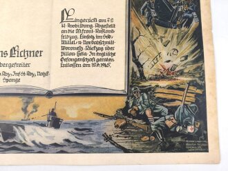 Deutschland nach 1945, Kriegs Chronik für einen Obergefreiten. Maße 31 x 44cm