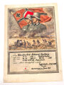 Farbige Dienstzeiturkunde für einen Feldwebel der Reserve im Infanterie Regiment 63 Ingolstadt. Maße etwa 28 x 40cm
