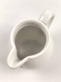 Kantinenporzellan Milchkännchen mit dem Logo der Firma Bünte & Remmler (BUR), Höhe 6cm, Hersteller Königszelt, gebraucht
