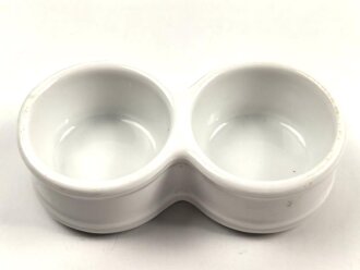 Luftwaffe, Kantinenporzellan Salz- und Pfeffer, datiert 1937, Hersteller Selb Bavaria Heinrich&Co, Breite 10,5cm, gebraucht