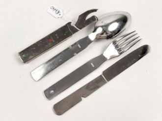 Vierteiliges Besteck Wehrmacht, zusammengehörig, ungebraucht
