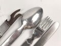 Vierteiliges Besteck Wehrmacht, zusammengehörig, ungebraucht, nicht gereinigt