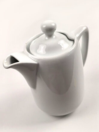 Luftwaffe, Kantinenporzellan große Kaffeekanne, Höhe 29cm, Hersteller Felda Rhön Stadtlengsfeld 1936. Gebraucht