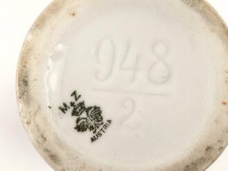 Kaiserreich, patriotische Blumenvase mit Bildnis Kaiser Wilhelm II. Höhe 24cm, leichte Gebrauchsspuren