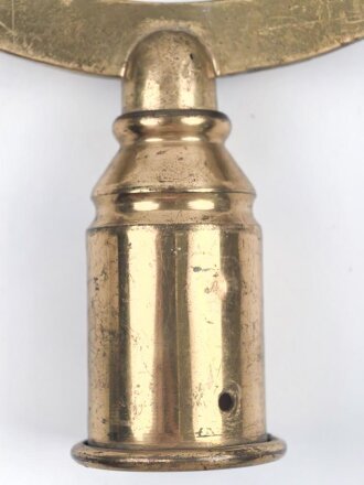 Bayern, Fahnenspitze  eines Kriegerverein. Messing mit 17cm Durchmesser