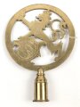 Bayern, Fahnenspitze  eines Kriegerverein. Messing mit 17cm Durchmesser