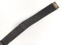 Eindornkoppel schwarzes Lackleder, Höhe 40mm, Gesamtlänge etwa 114cm, Messingschloss