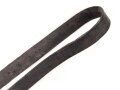 Eindornkoppel schwarzes Leder, Höhe 27mm, Gesamtlänge etwa 105cm, Eisenschliesse