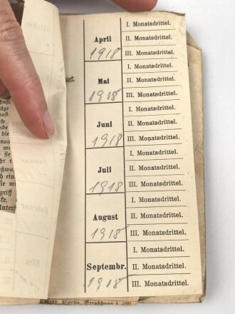 1. Weltkrieg, Soldbuch Duplikat und Entlassungsschein eines Angehörigen im Landwehr Fußartillerie  Battl. 51.