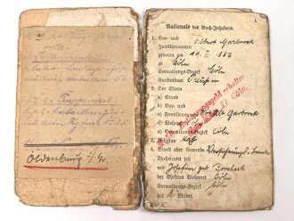 1. Weltkrieg, Soldbuch Duplikat und Entlassungsschein eines Angehörigen im Landwehr Fußartillerie  Battl. 51.
