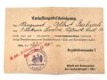 1. Weltkrieg, Soldbuch Duplikat und Entlassungsschein eines Angehörigen im Landwehr Fußartillerie  Battl. 51.