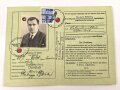"Legitimationskarte für Kaufleute, Handlungsreisende und Handlungsagenten" der Polizeidirektion datiert 1938