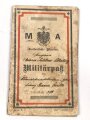 Kaiserliche Marine, Militärpaß eines Angehörigen in einer Matrosen Artillerie Abteilung Helgoland, dazu sein Führungszeugnis von 1912