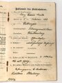Kaiserliche Marine, Militärpaß eines Angehörigen in einer Matrosen Artillerie Abteilung Helgoland, dazu sein Führungszeugnis von 1912