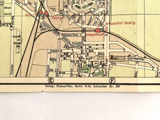 "Pharus Plan Berlin mit kleinem Führer" datiert 1941, Maße: 21x15cm