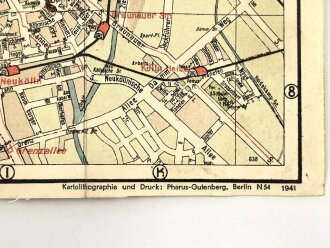 "Pharus Plan Berlin mit kleinem Führer" datiert 1941, Maße: 21x15cm