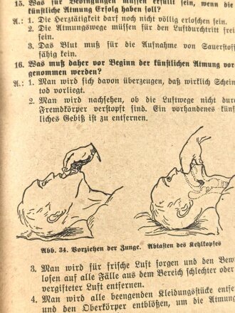 "Richtig helfen bei Unfällen und plötzlichen Erkrankungen" 97 Seiten, DIN A5, gebraucht