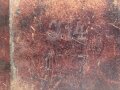 Magazintasche ? aus Leder. Messingbeschläge, Maße etwa 11 x 18 x 5cm, datiert 1937, Herkunft unbekannt