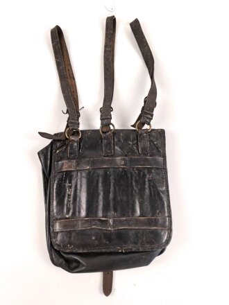 Kaiserreich, Kartentasche für Berittene. Weiches Lackleder , getragenes Stück