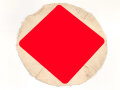 Mittelteil einer Hakenkreuzfahne, das Hakenkreuz gedruckt. Durchmesser etwa 34cm