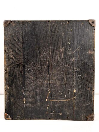 Fernschreibstationskasten Wehrmacht. Maße etwa 46 x 51 x 23cm. Originallack, ungereinigtes Stück