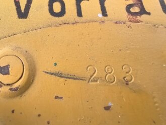 Transportkasten "Fu 2b ( Vorrat)" Originallack, ungereinigtes Stück, gehört ins KFZ72.
