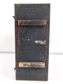 Transportkasten "Fu 6 ( Vorrat)" Originallack, ungereinigtes Stück mit zugehörigem Gehäusedeckel, gehört ins KFZ61.