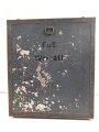 Transportkasten "Fu 6 ( Vorrat)" Originallack, ungereinigtes Stück mit zugehörigem Gehäusedeckel, gehört ins KFZ61.