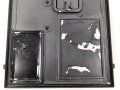 Gehäusedeckel zum Zubehörtornister für Tornisterfunkgerät b1 der Wehrmacht. Ungereinigtes Stück ,Originallack ?