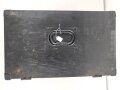 Wehrmacht Rundfunkempfänger AEG Batteriesuper 452 Bw. Originallack, optisch sehr gut, der Deckel lose beiliegend, Rückwandschrauben ohne Funktion.Technische Funktion nicht geprüft