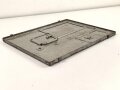 Gehäusedeckel zum Zubehörtornister für Tornisterfunkgerät b1 der Wehrmacht. Neuzeitlich überlackiert, nicht gereinigt
